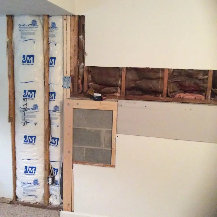Wall insulation replacement during Structural Drying in Beaumont